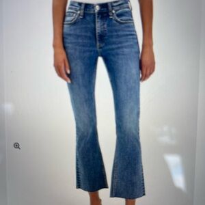 rag & bone Blue Cropped Flare Jeans